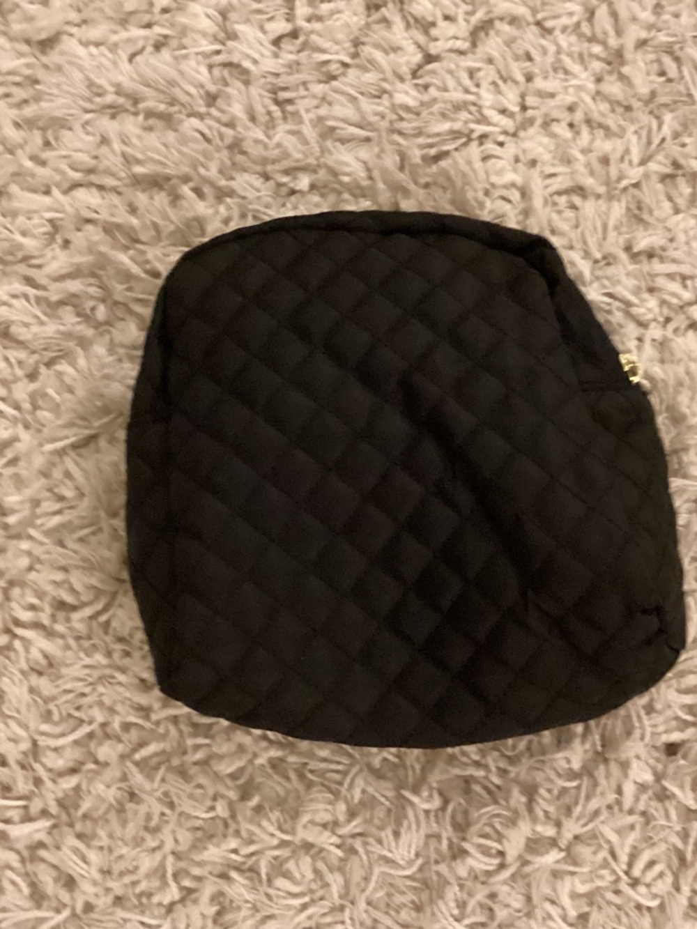 Amazon Black Quilted Cosmetic Pouch